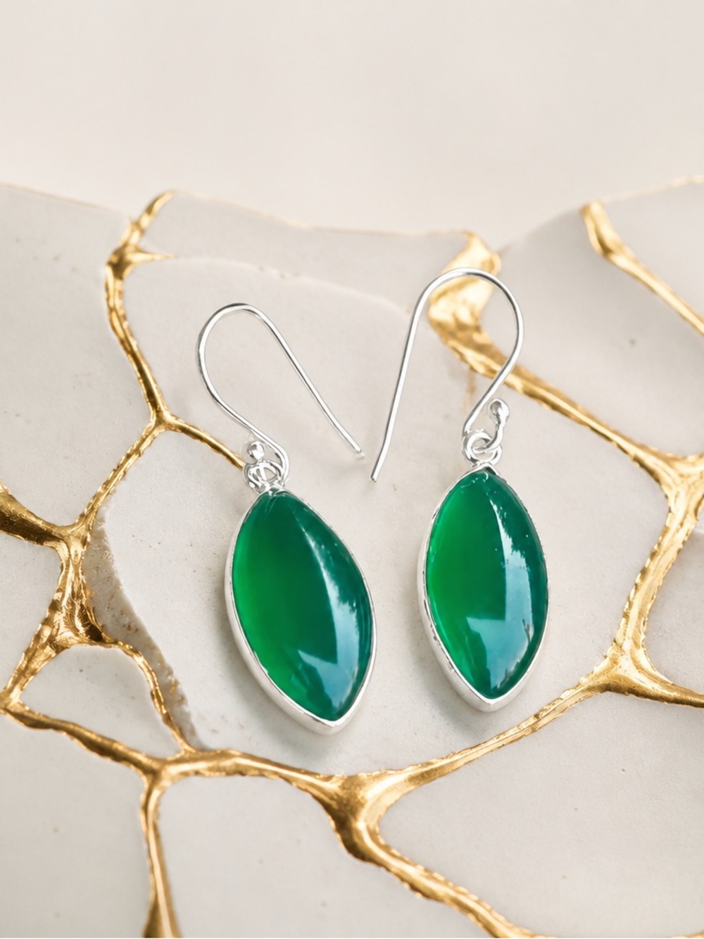 NEW! Green Onyx Earrings